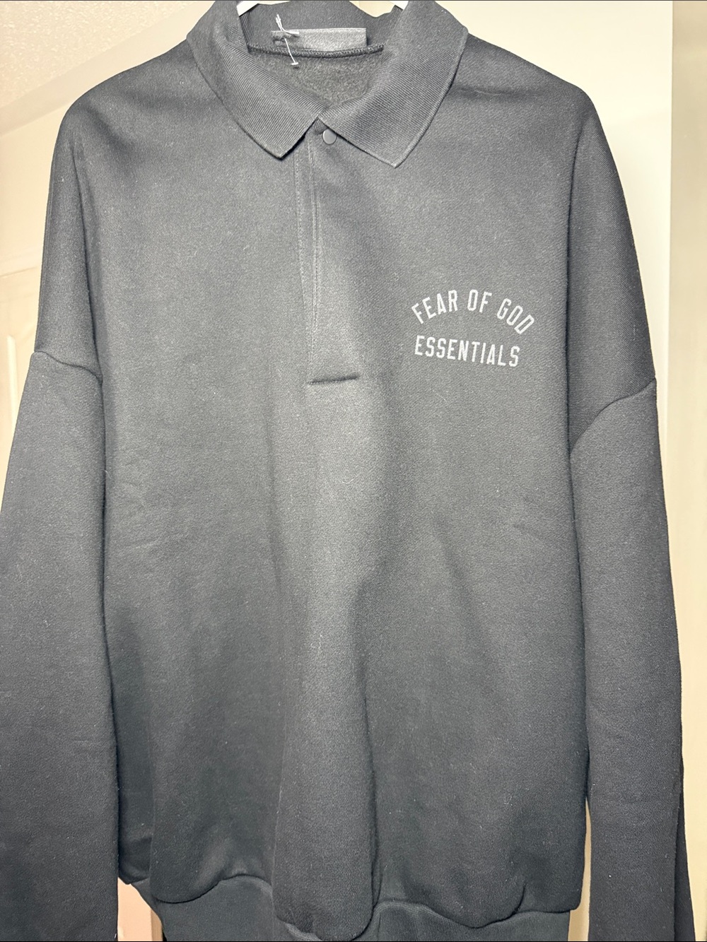 Men's Fear of God Black Polo Sweatshirt